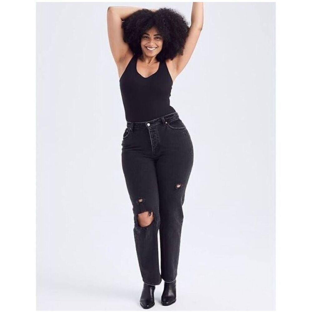 Abercrombie & fitch the dad high rise black Jean size 28